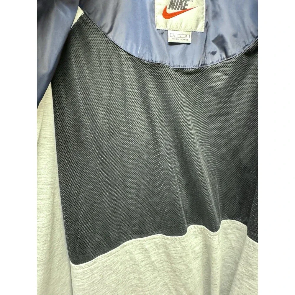 Vintage 90s Nike Windbreaker Jacket Mens XL Navy Red White Stripe Swoosh